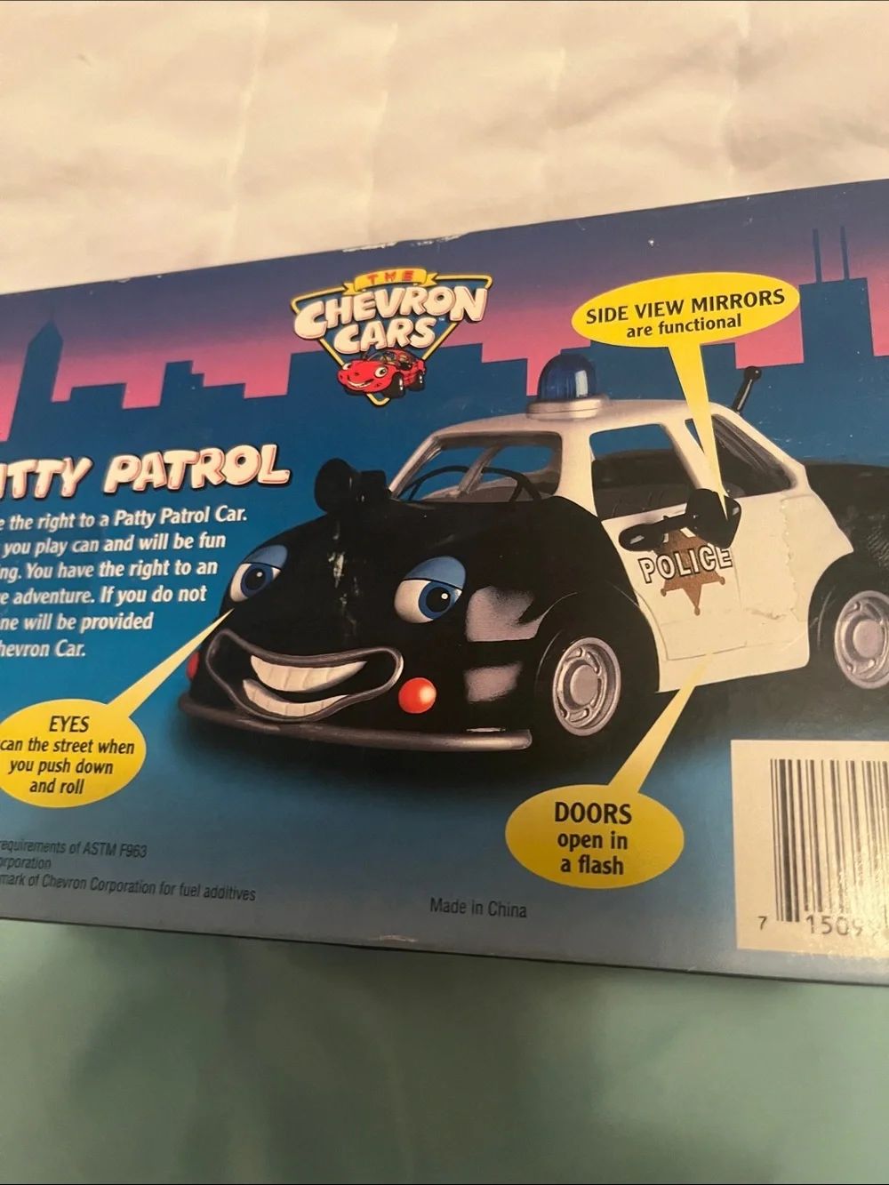 Patty Patrol Black & White Police Toy Car vintage unopened